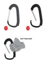 Two Pack High Quality Multi Functional Stroller Hook Clip Max Weight Capacity 100kg